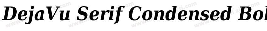 DejaVu Serif Condensed Bold字体转换